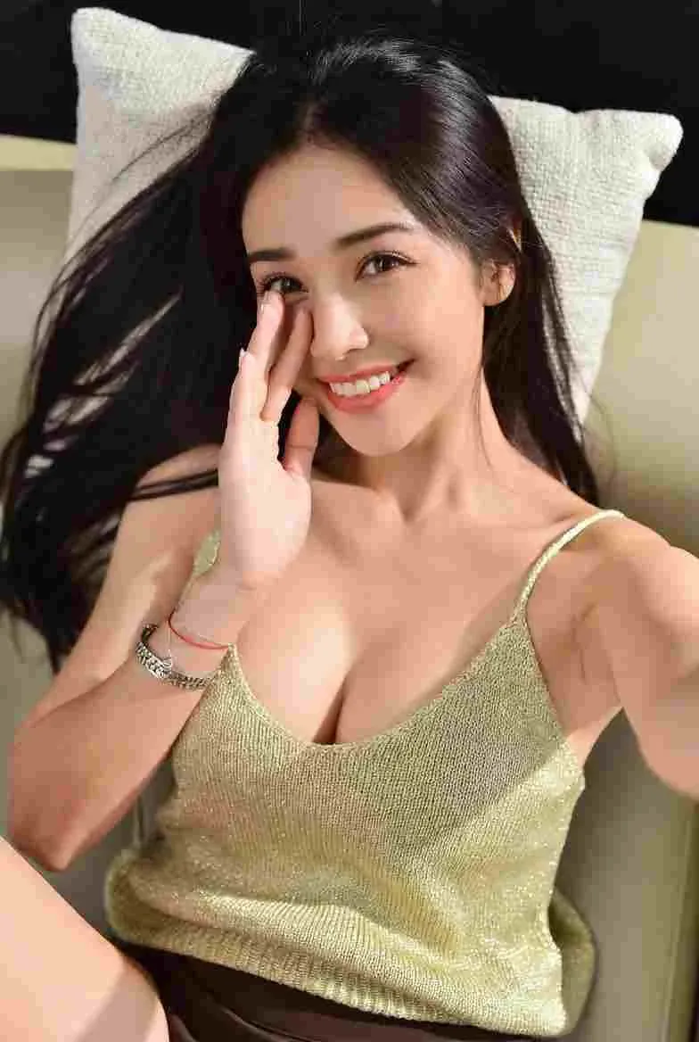 Adult AI character with long straight dark hair